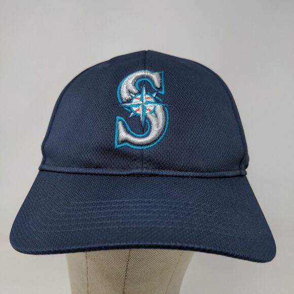 Team MLB Men's Seattle Mariners Strapback Hat Blue OSFM Embroidered Logo - Picture 2 of 12